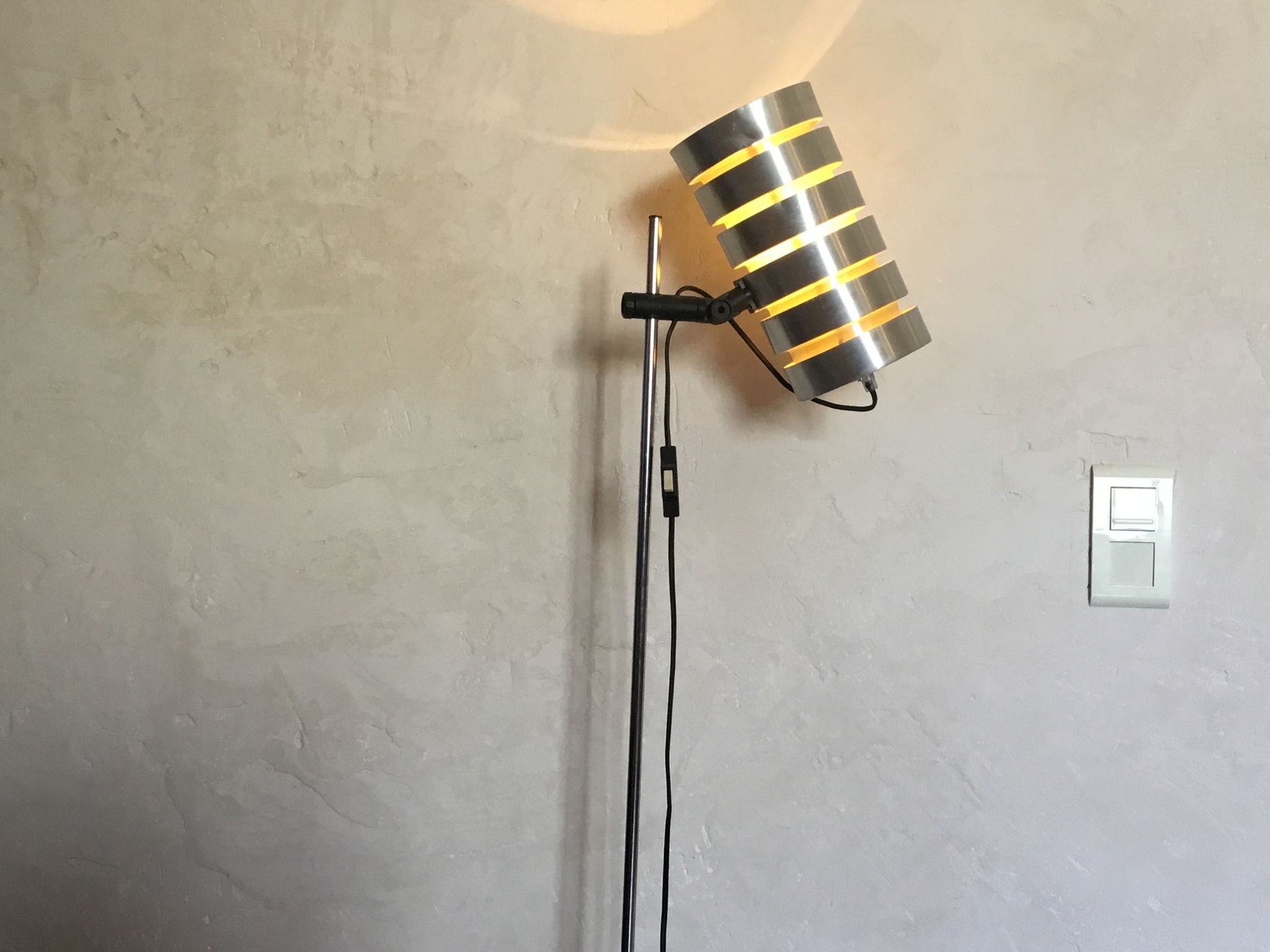 Vintage lamp design Raak in aluminum