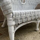 Vintage rattan children's bench