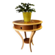 Pedestal table - small round table in wooden marquetry
