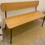 Retro style classroom bench