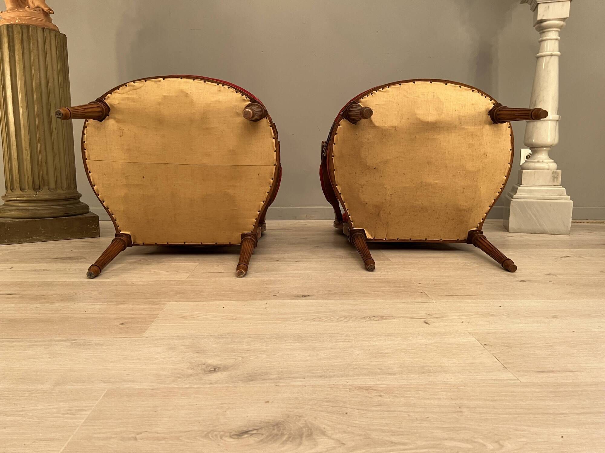 Paire de fauteuils de style Louis XVI époque fin XIXeme
