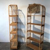 Pair of wicker bookcase