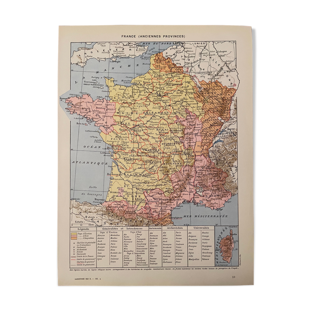 Ancienne carte France (anciennes provinces) de
