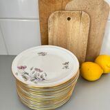 Dessert plates porcelain floral decoration