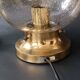 2 lampes de table globes bullés et laiton Limburg 1970