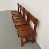 Set of table and 4 chairs, 60s mountain furniture