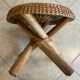 Rattan plant stand stool