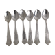 6 small metal silver spoons