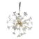 Murano Glass Sputnik Chandelier in Gold 24 Karat and Clear Butterfly