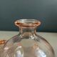 Service à liqueur en verre rosé