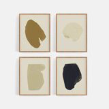 4 abstract giclee prints, set of four, A3