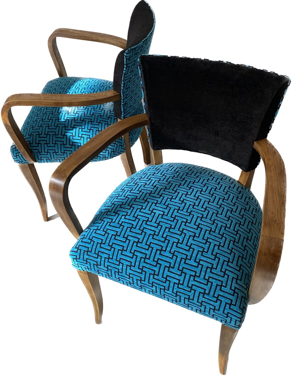 Pair of bridge armchairs