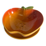 Vintage apple barbotine drainer salad bowl