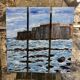 Triptych A Small Corner of Saint-Tropez 70 X 90 Painting of the Ponche Beach