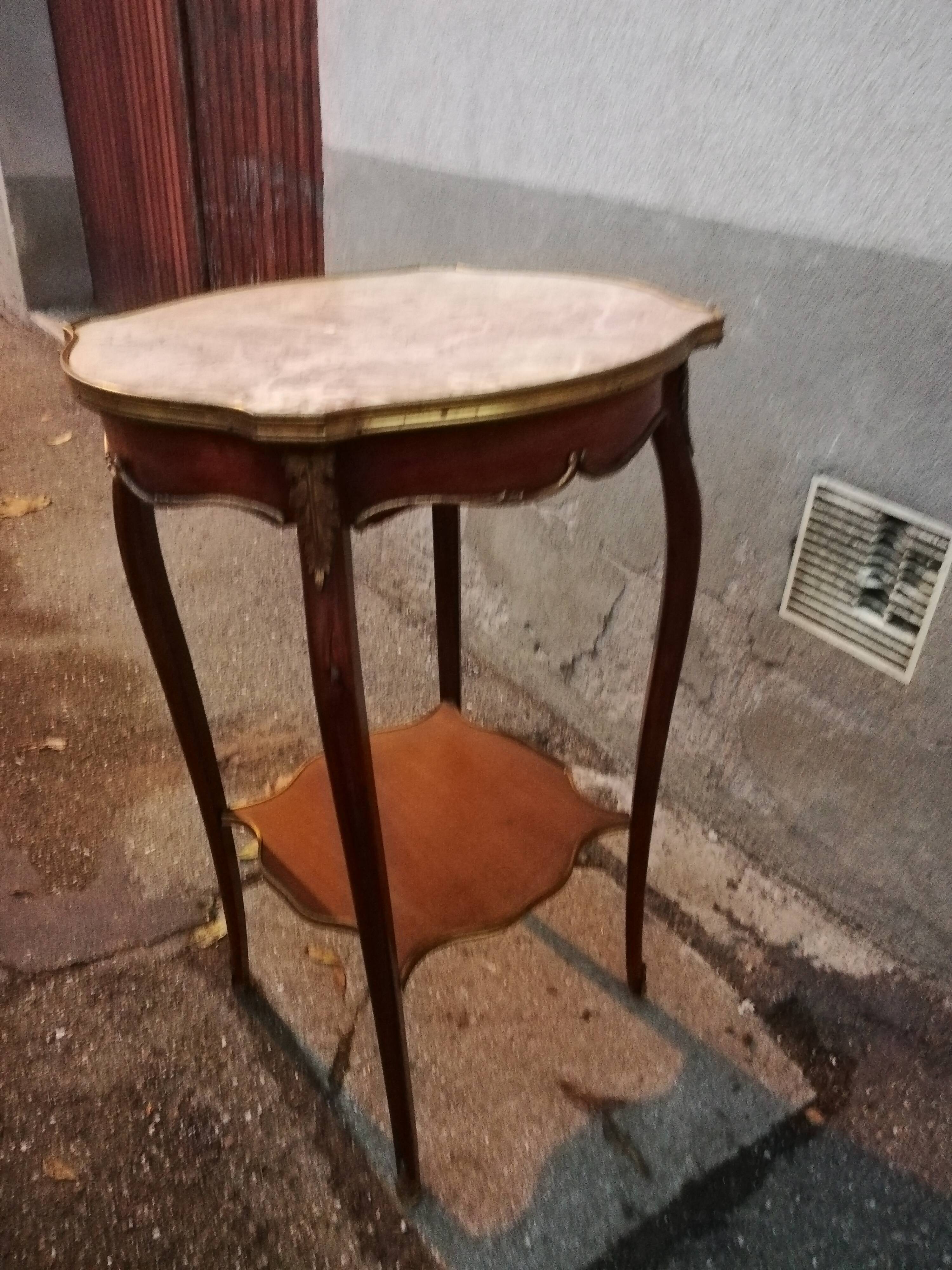 Side table old pink marble