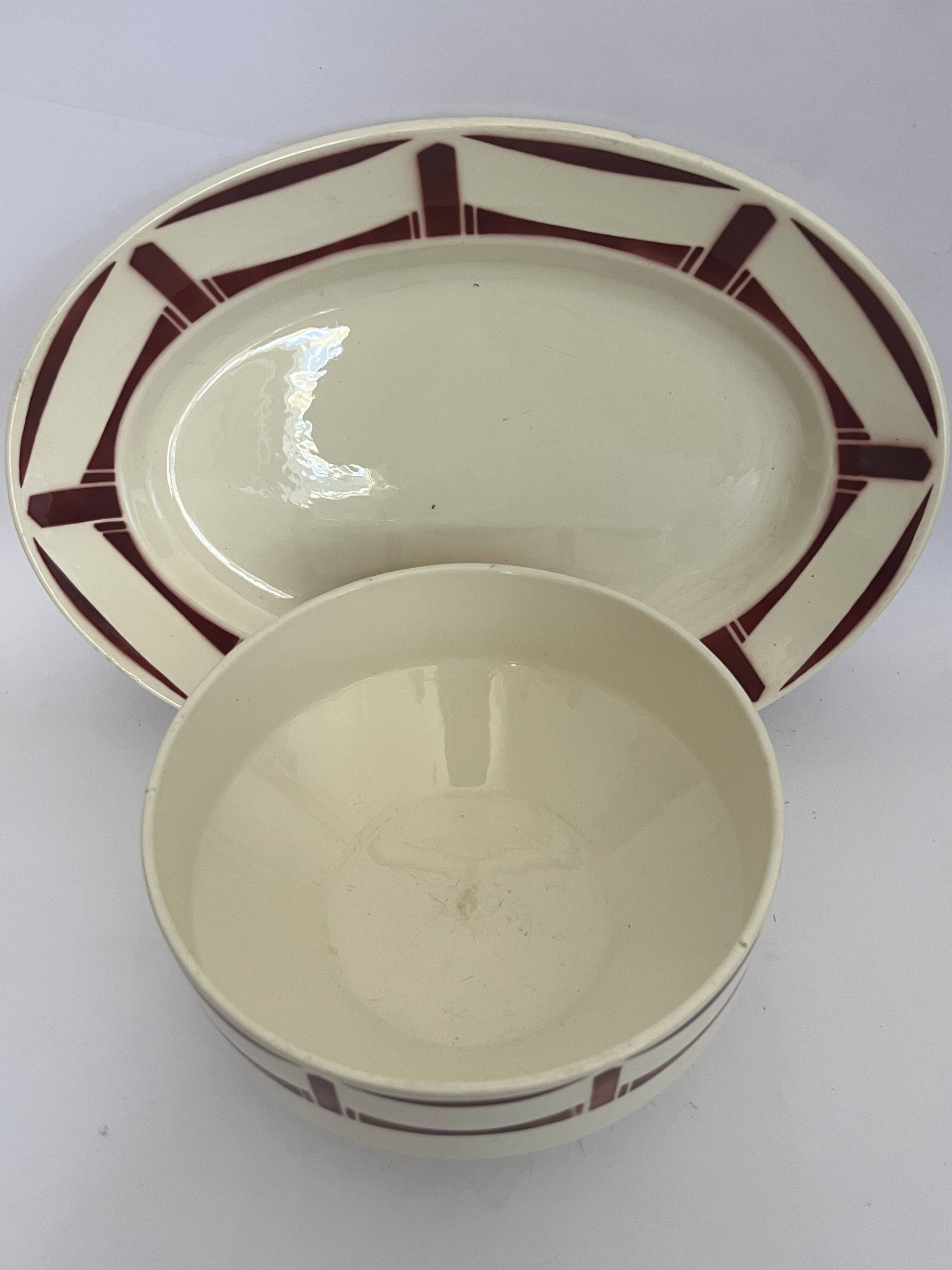 Plat et saladier - Badonviller, service Louise
