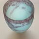 Tulipe en pate de verre bleue turquoise