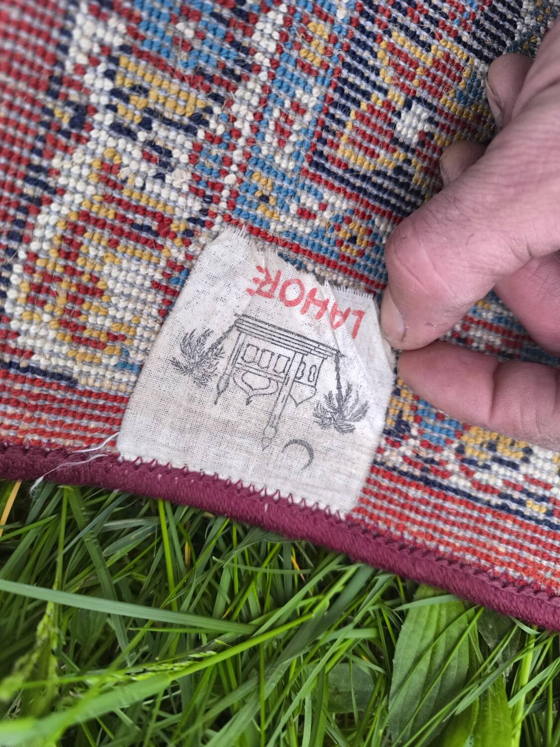 Persian rug 2m90x2m in wool from Lahore (Pakistan) 50s-60s