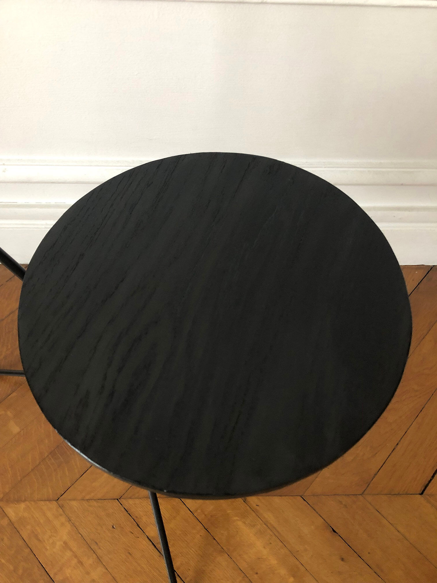 Tripod floor lamp with side table 1960