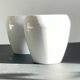 Pair of White Ceramic Candle Holders
