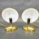 Pair of Art Deco Adjustable Brass Table Lamps, 1930s Czechoslovakia