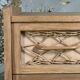 Commode vintage en chêne et rotin