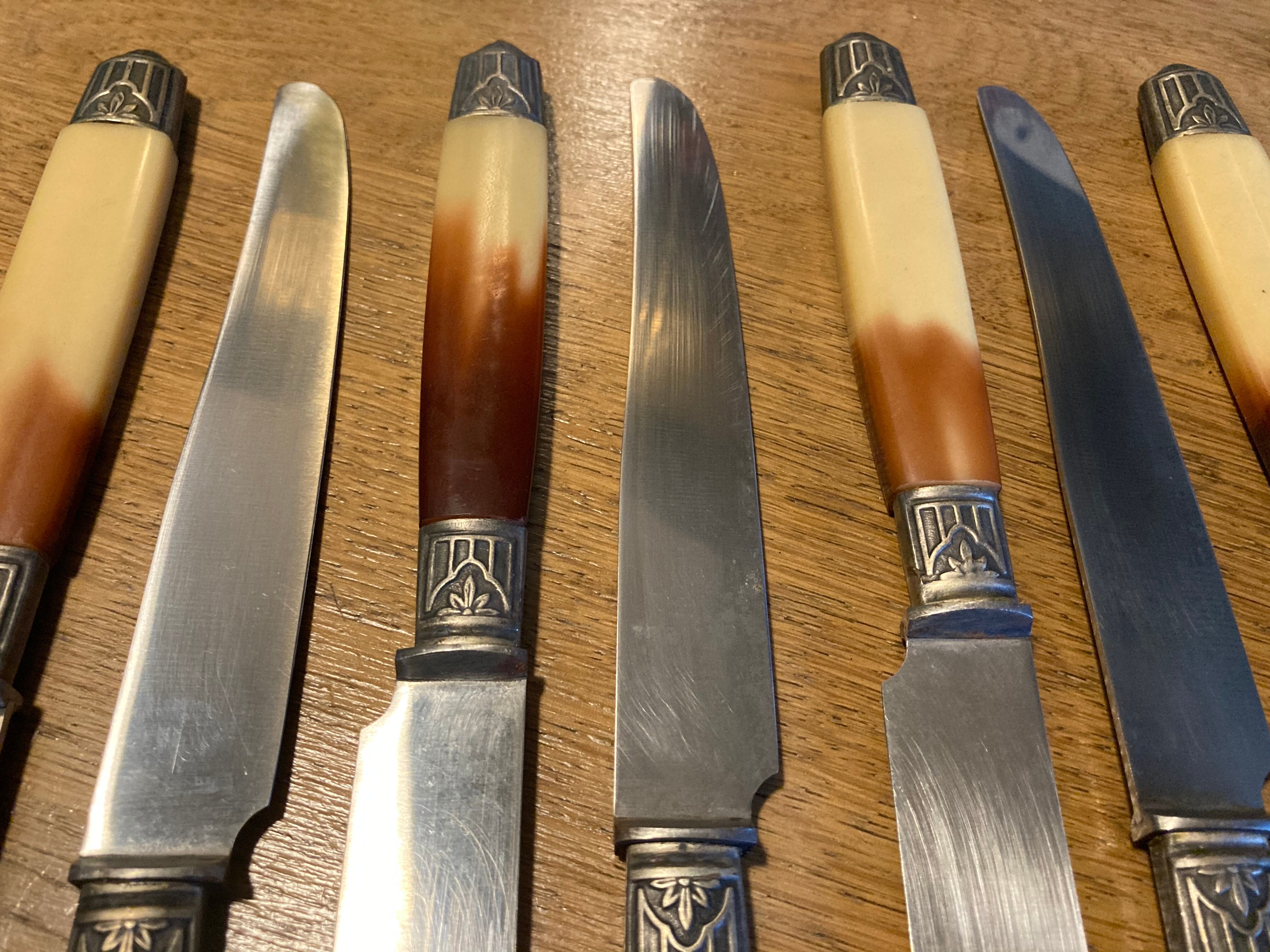 12 aArt deco knives