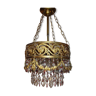 Vintage gilded cascading crystal chandelier