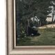 Vintage Original Landscape Oil Painting: Rowboat Nature Art