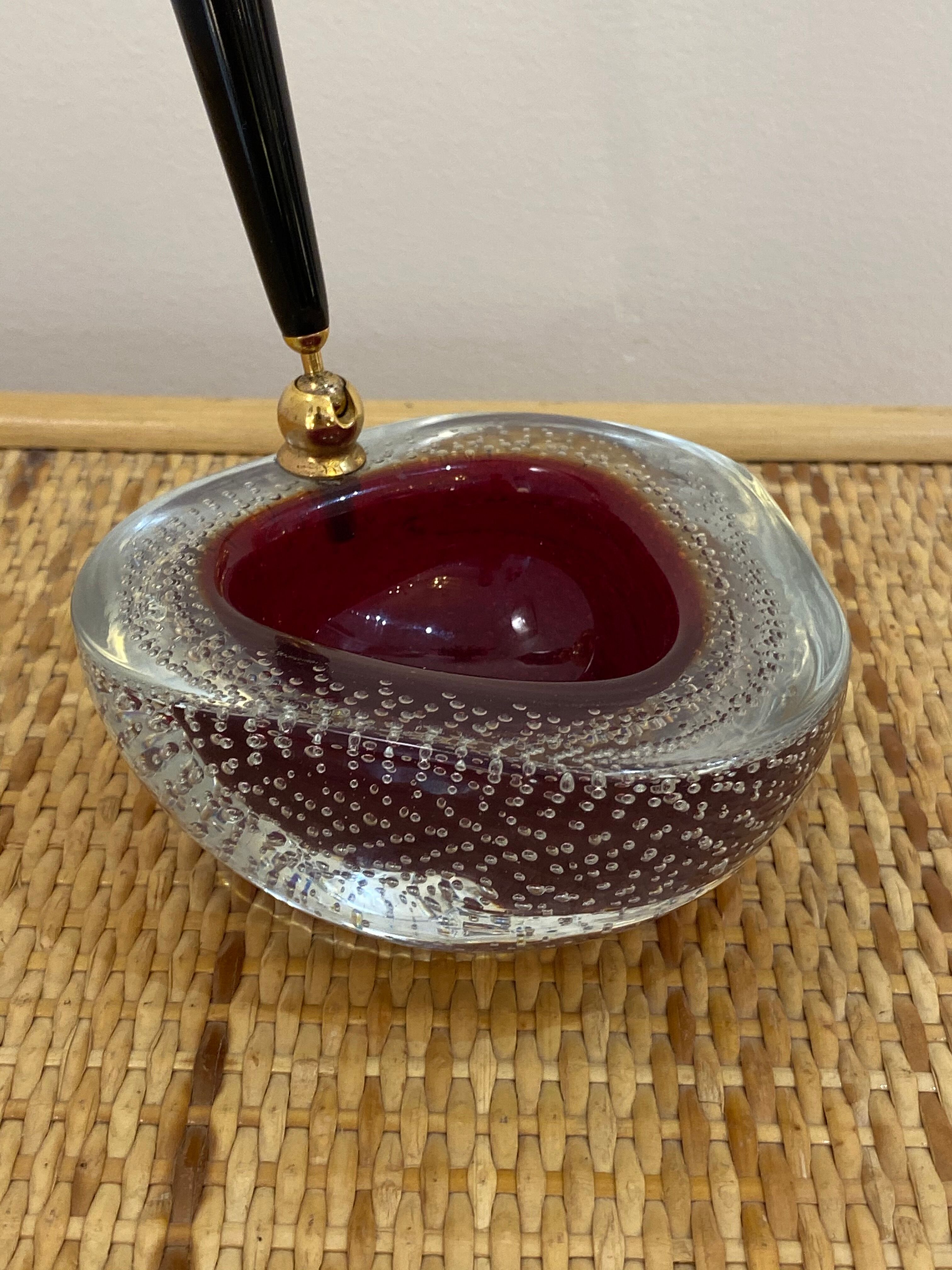 Ashtray and pen holder in Murano glass