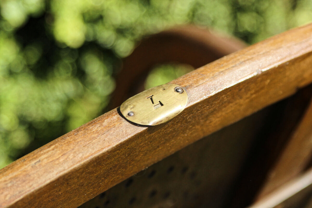 Row of theater folding seats, early twentieth century