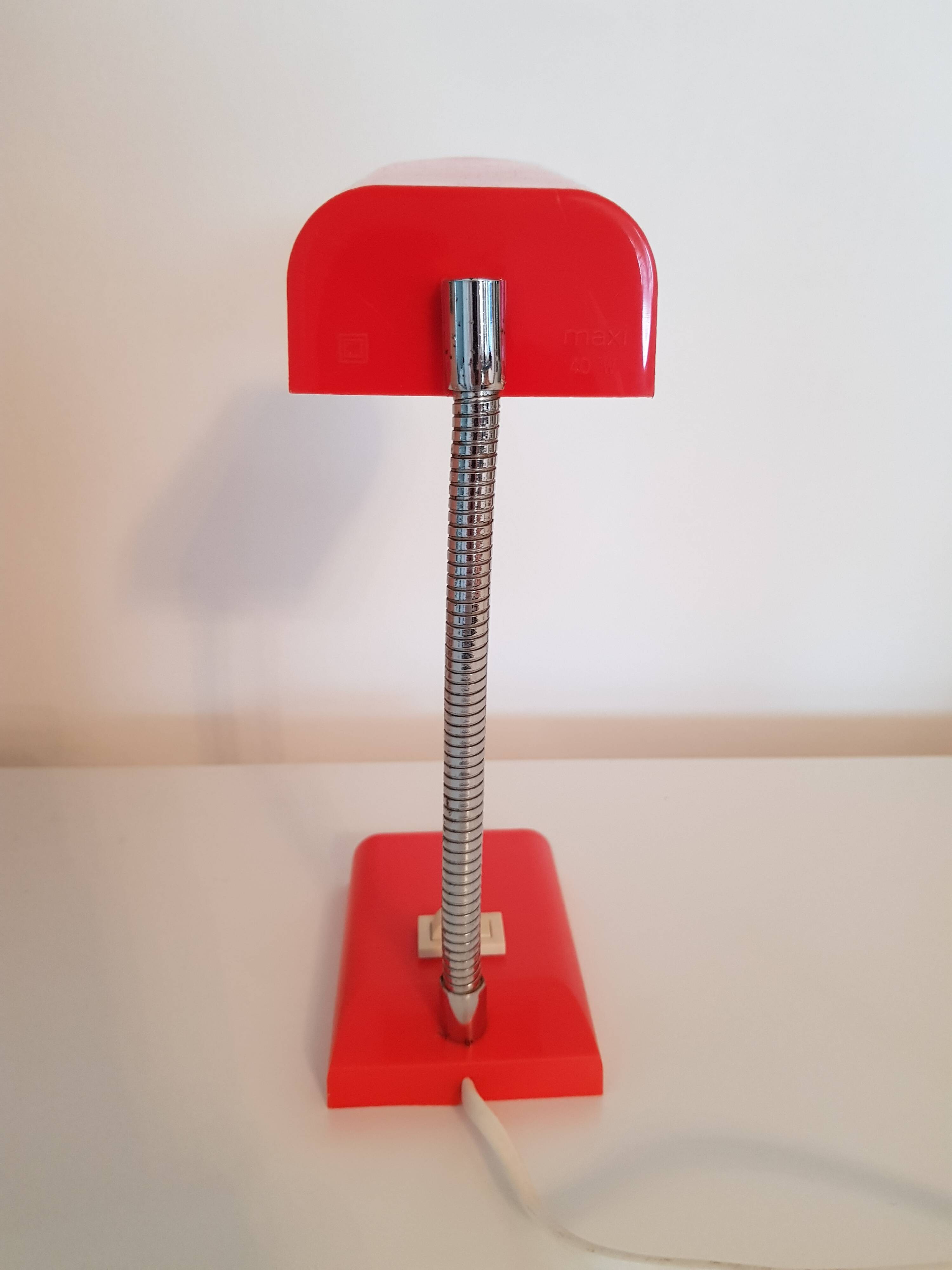 Mini lampe de bureau plastique orange