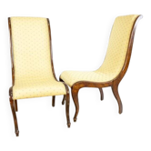Yellow Swan Armchairs, 1890s, Set of 2