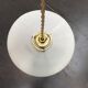 Vintage suspension lamp in white opaline