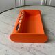 Dater empty pocket in orange plastic seventies 70s