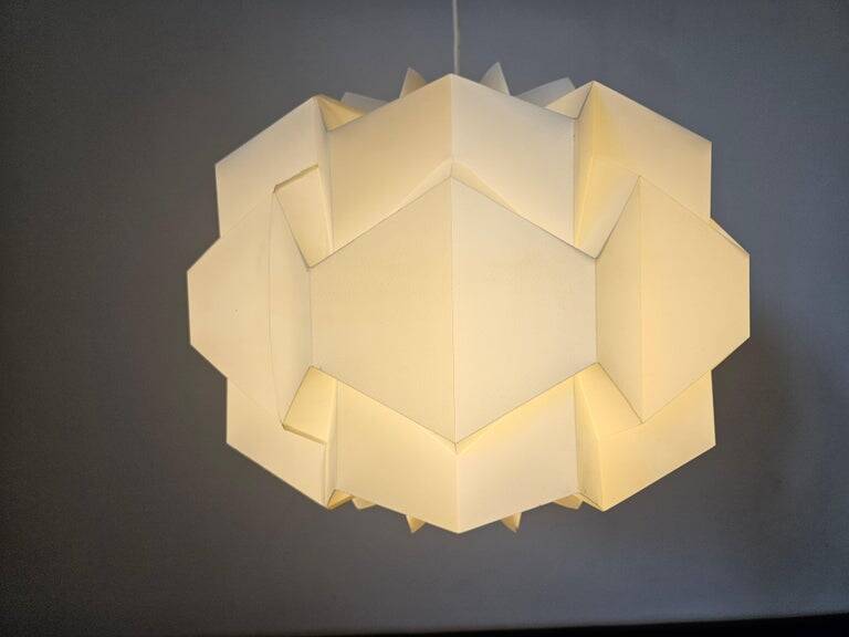 Rare large pendant from the mid-century, Le Klint style, Denmark, 1970
