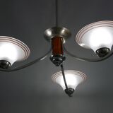 Art Deco three-arm chandelier, France, 1920s-1940s