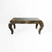 Maitland smith tessellated marble coffee table 1980s vintage usa rare emperador 1970s