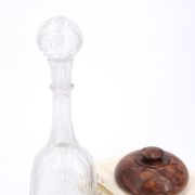 Carafe en verre bullé transparent La Rochère, années 70