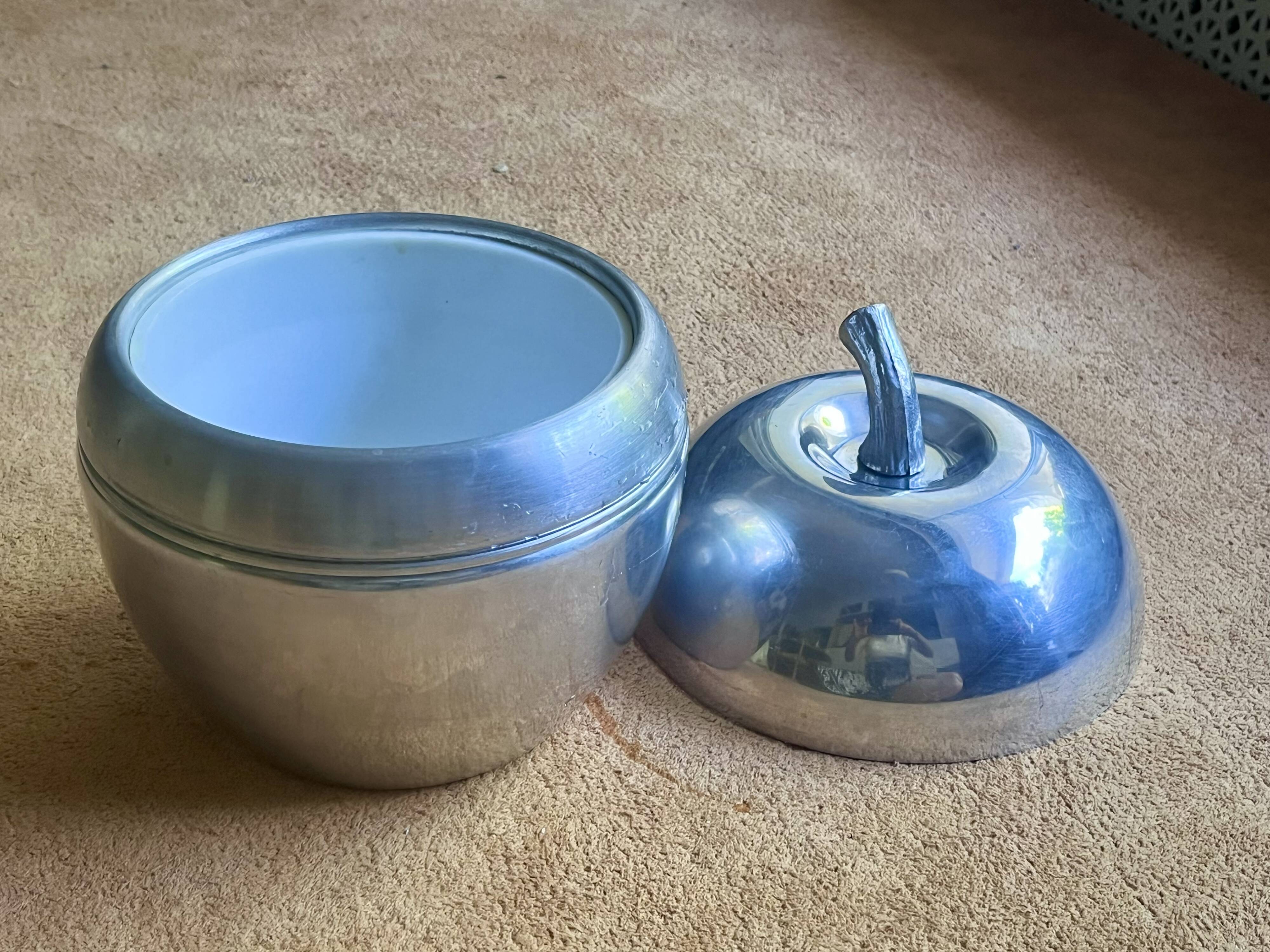 Stainless steel apple champagne bucket - Vintage - Good condition