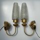 Paire d'appliques en laiton France