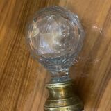 Antique faceted crystal ramp ball.