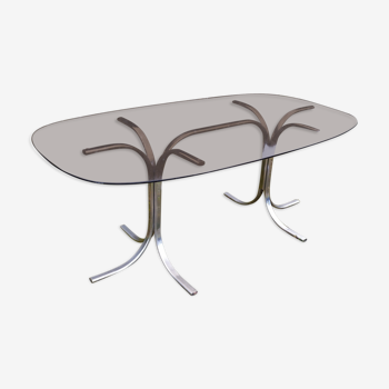 Glass table , 70s , 175 cm