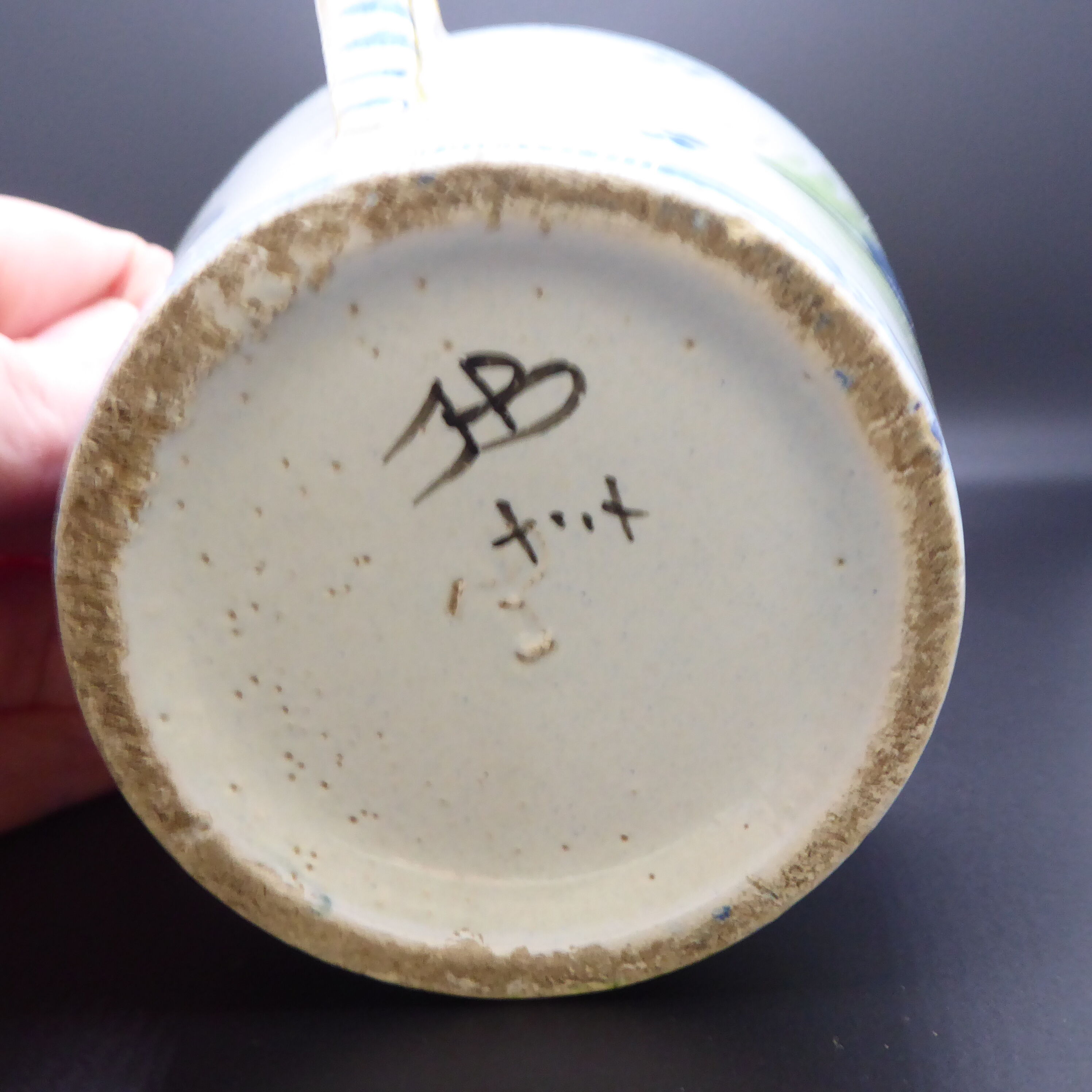 Quimper earthenware cup