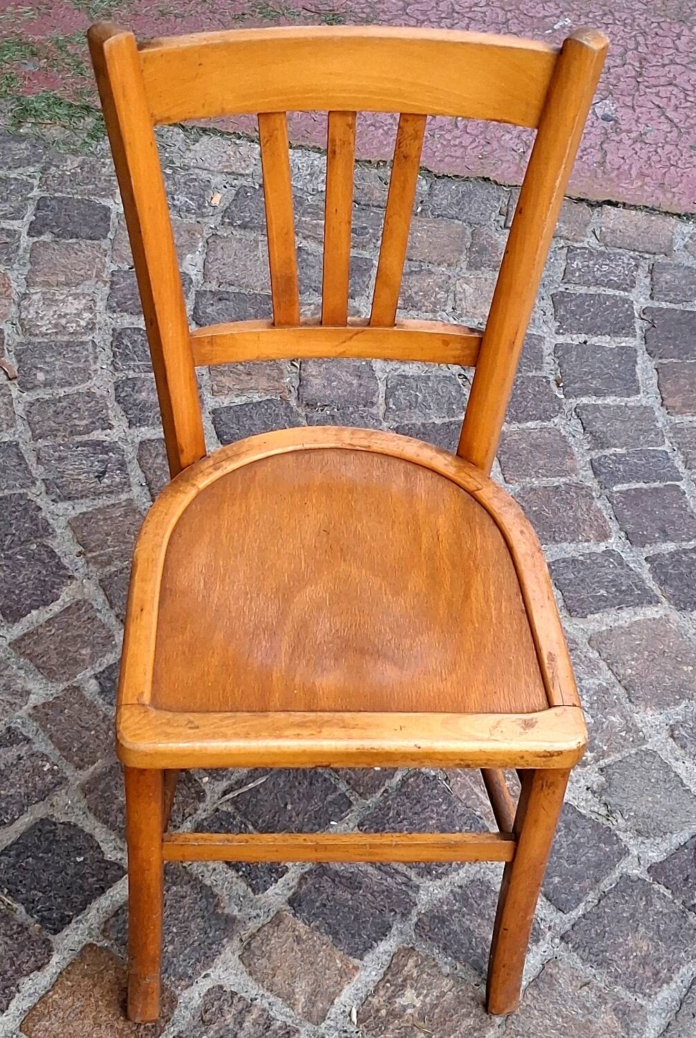 Light beech bistro bar restaurant chair