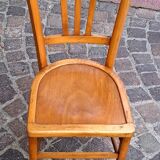 Light beech bistro bar restaurant chair