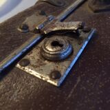 Small suitcase vintage wood and cardboard