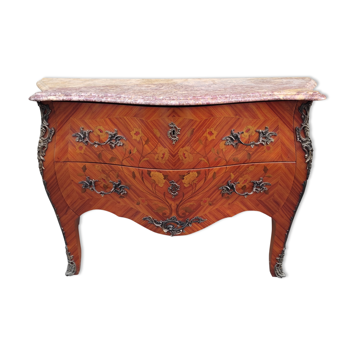 Louis XV chest of drawers in rosewood