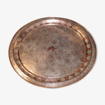 Former moroccan copper tray