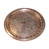 Ancien plateau marocain en cuivre